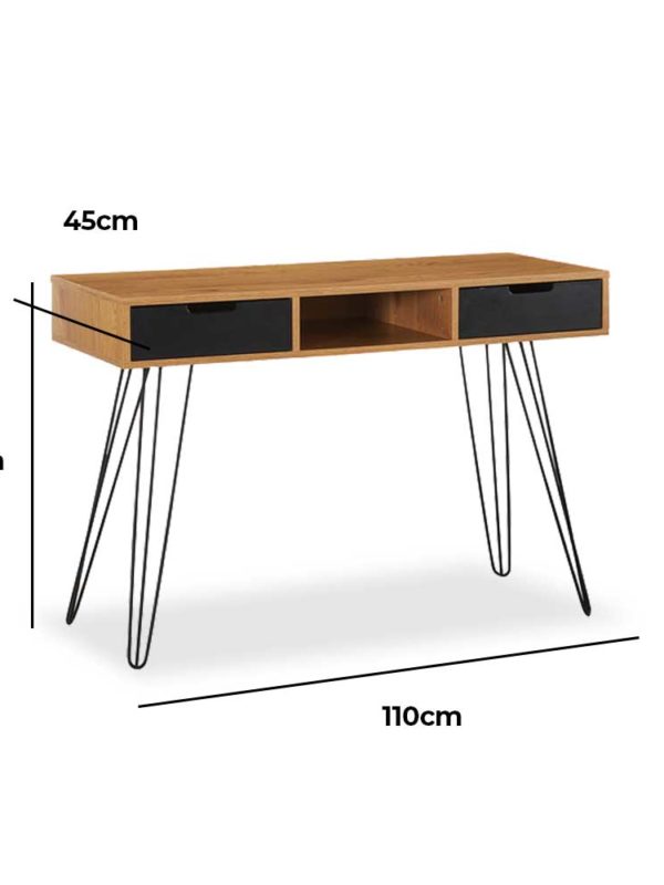 Juno Desk is a stylish desk, with strong hairpin legs