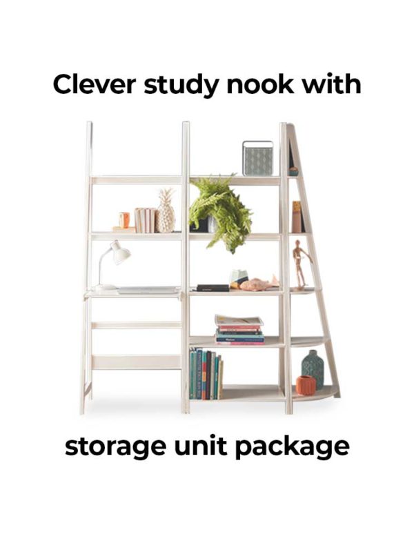 Create a clever study nook or study/storage unit with the Lean Office Package.